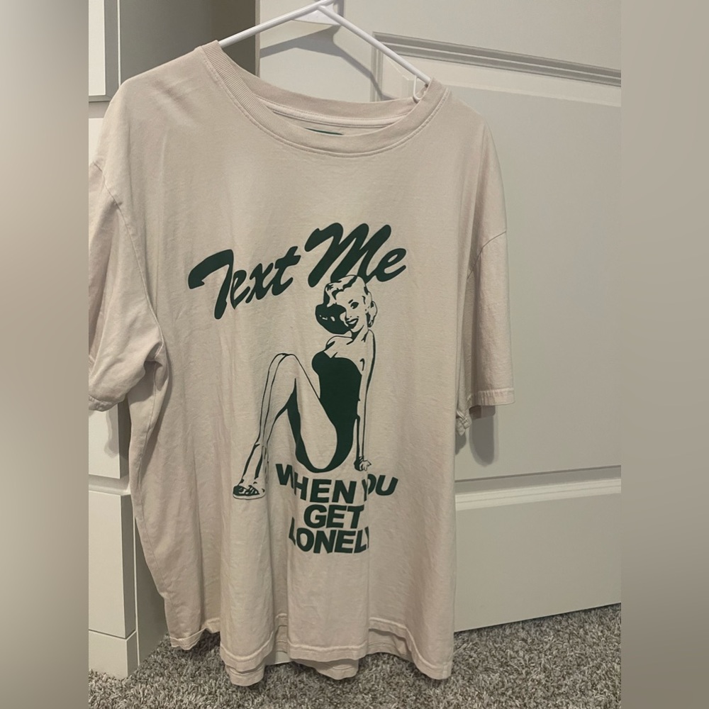 Lonely Ghost Text Me When You Get Lonely Tee Oversized
